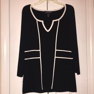 Cable & Gauge black & white top size Medium
